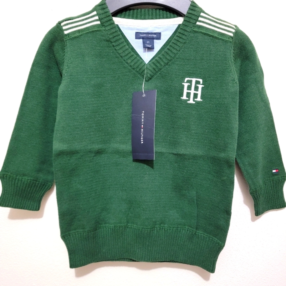 Tommy Hilfiger Boy Green Sweater 2T